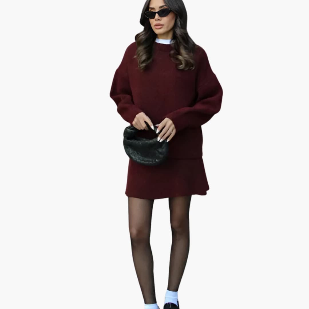 Montgomery | Ivy Elegant 2-Piece Matching Sweater & Skirt Set