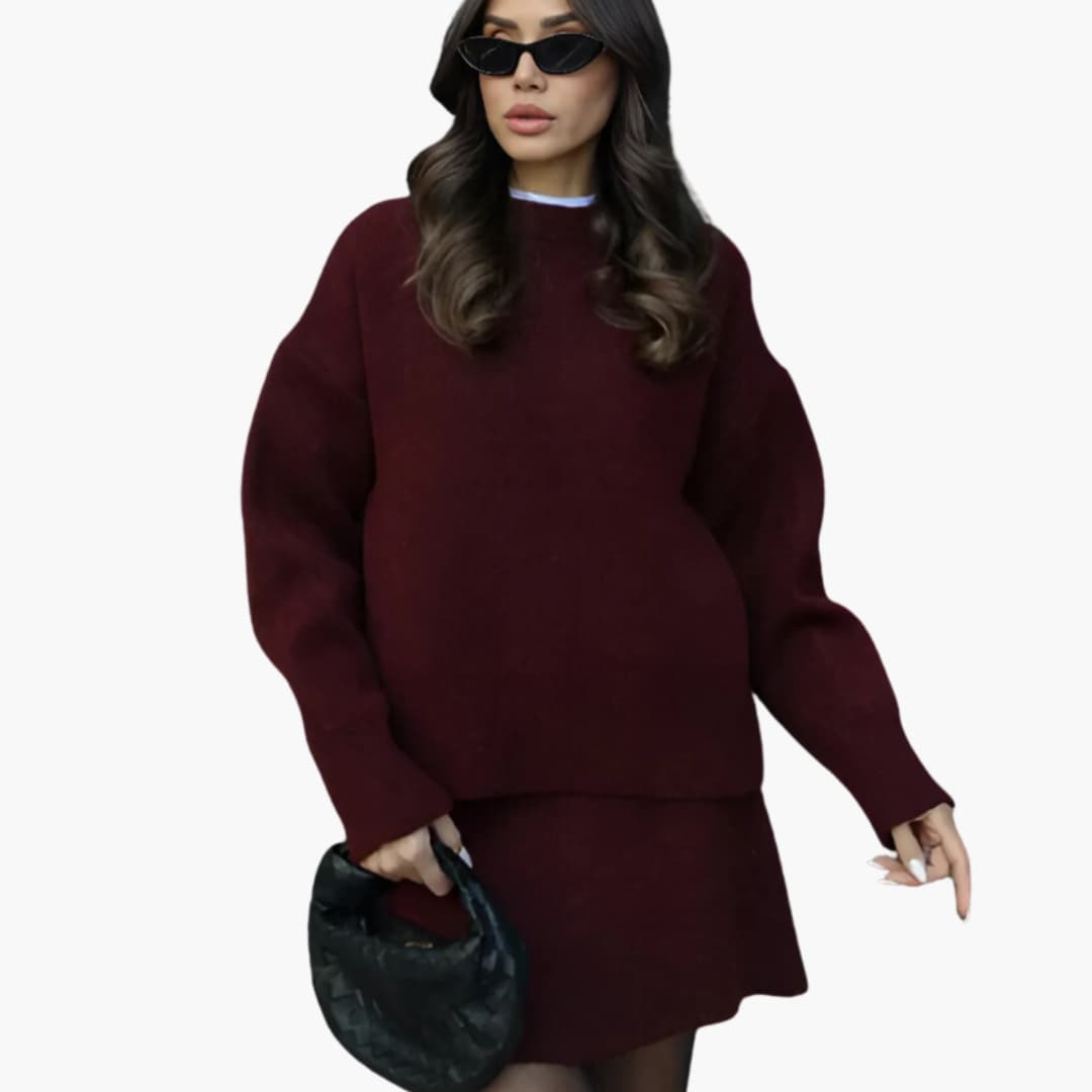 Montgomery | Ivy Elegant 2-Piece Matching Sweater & Skirt Set