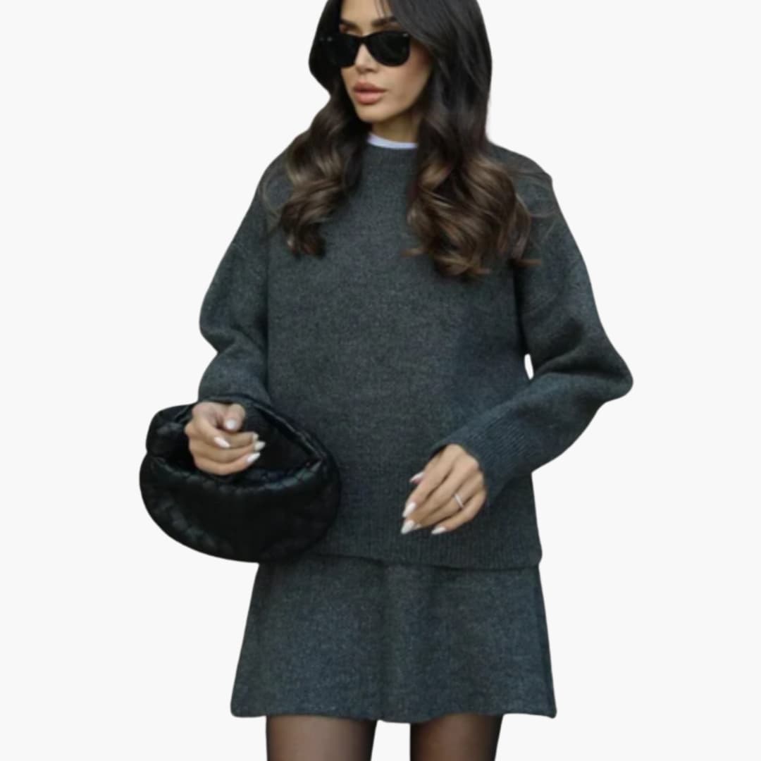 Montgomery | Ivy Elegant 2-Piece Matching Sweater & Skirt Set