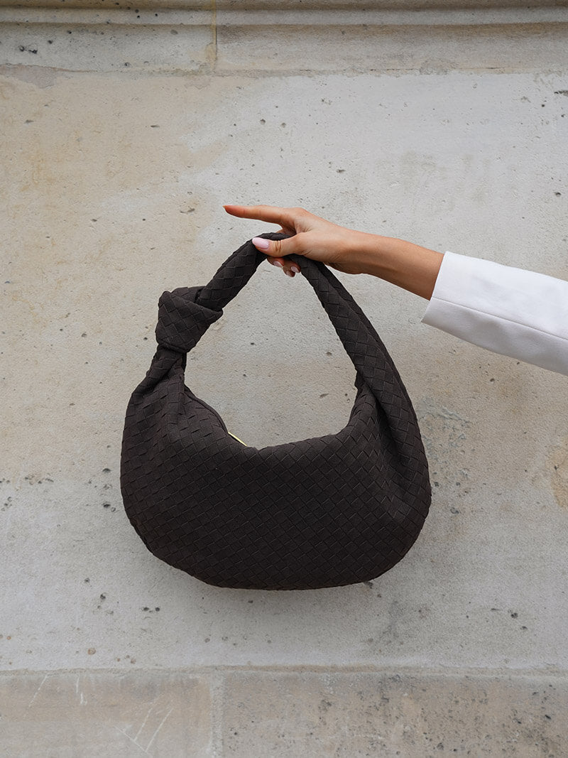 Montgomery | Woven bag medium suede